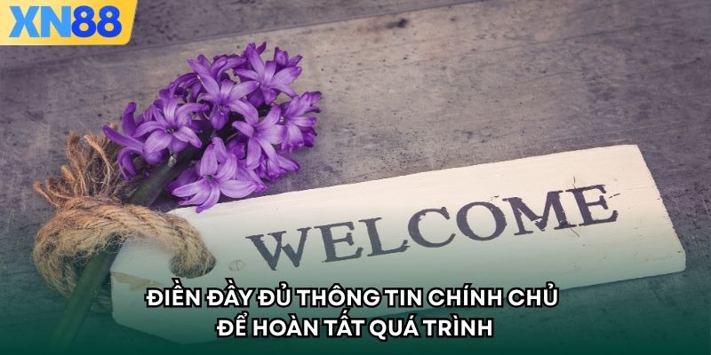 Điền đầy đủ thông tin chính chủ để hoàn tất quá trình