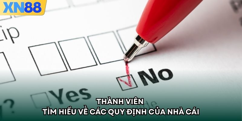 Thành viên tìm hiểu về các quy định của nhà cái